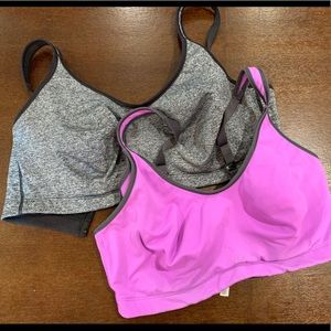 Gray and black VSX Sport Bras with Underwire